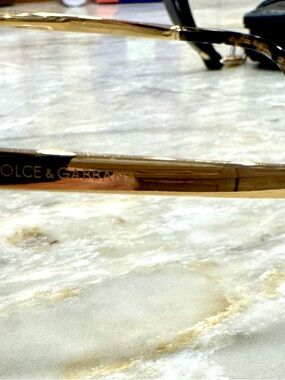 Dolce & Gabbana Gold and Tortoiseshell Designer Eyewear